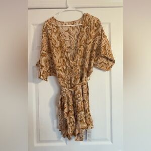 Bohemian Wrap Dress in Earth Tones